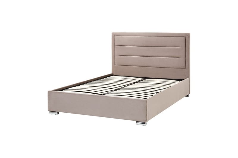 Seng med opbevaring Rouen - Taupe, 140x200 cm - Møbler - Senge - Sengeramme & sengestel