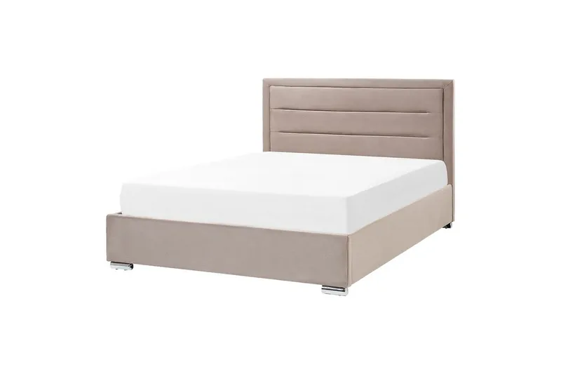 Seng med opbevaring Rouen - Taupe, 160x200 cm - Møbler - Senge - Sengeramme & sengestel