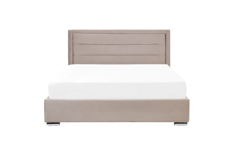 Seng med opbevaring Rouen - Taupe, 160x200 cm - Møbler - Senge - Sengeramme & sengestel