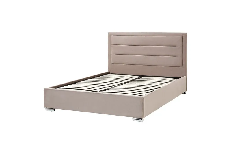 Seng med opbevaring Rouen - Taupe, 160x200 cm - Møbler - Senge - Sengeramme & sengestel