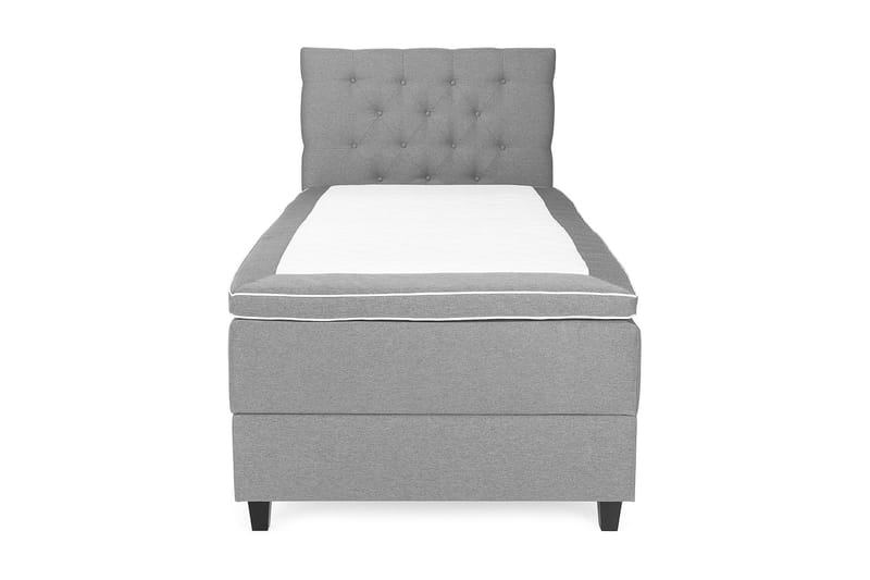 Royal Box Bed 105x200 - Lysegrå - Komplet sengepakke - Kontinentalsenge - Dobbeltsenge