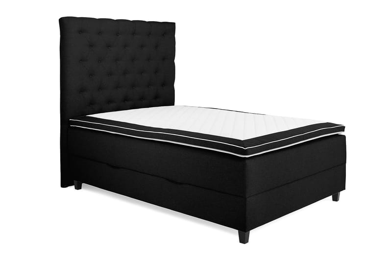 Royal Box Bed 140x200 - Sort - Komplet sengepakke - Kontinentalsenge