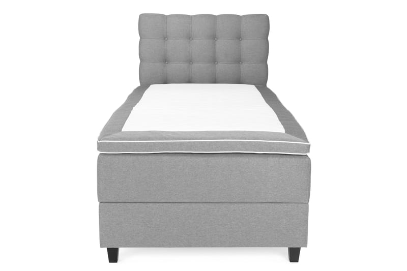 Royal Box Bed Komplet Sengepakke 105x200 - Lysegrå - Dobbeltsenge - Komplet sengepakke - Kontinentalsenge