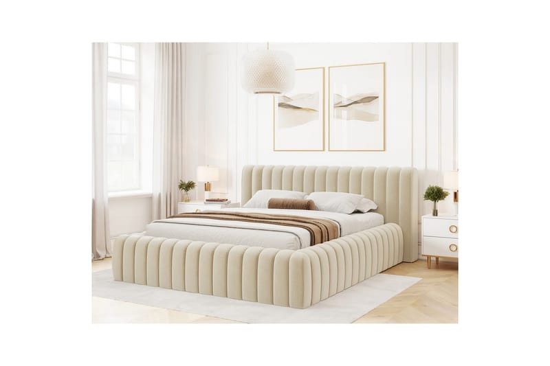 Sängram & Sängstomme Eltap Beige 140x200 34 - Møbler - Senge - Seng med opbevaring