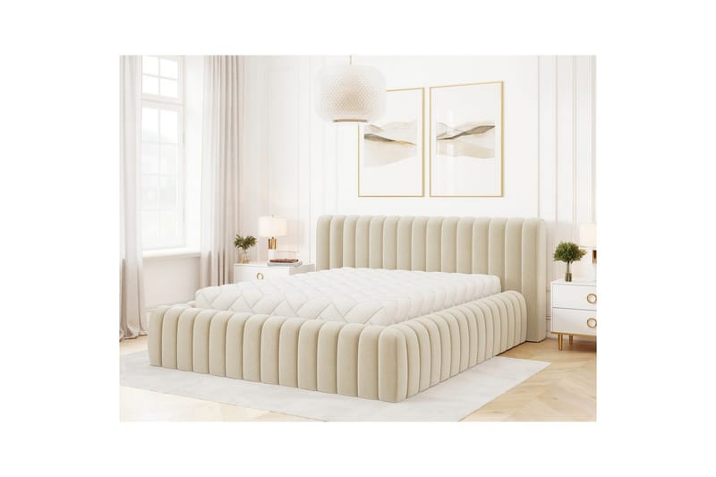 Sängram & Sängstomme Eltap Beige 140x200 34 - Møbler - Senge - Seng med opbevaring
