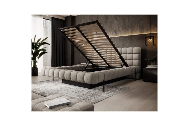 Sängram & Sängstomme Eltap Beige 160x200 DEL - Møbler - Senge - Seng med opbevaring