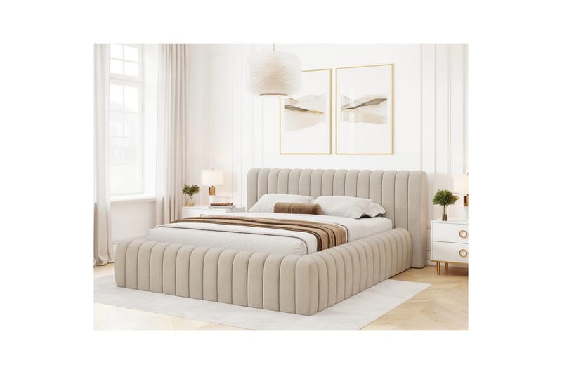 Sängram & Sängstomme Eltap Beige 180x200 DEL - Møbler - Senge - Seng med opbevaring