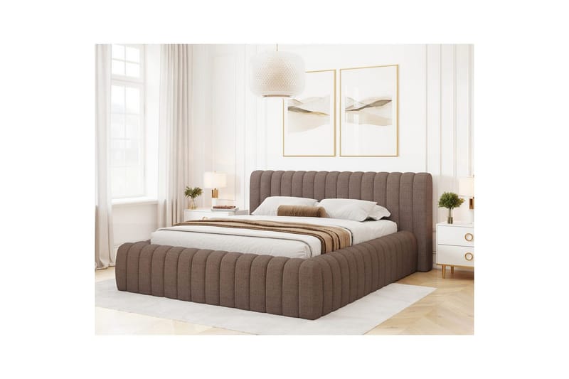 Sängram & Sängstomme Eltap Brun 160x200 DEL - Møbler - Senge - Seng med opbevaring