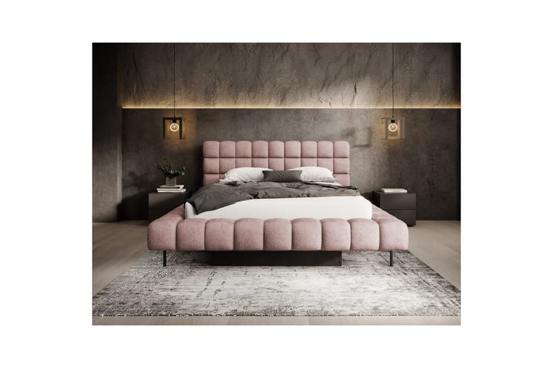 Sängram & Sängstomme Eltap Rosa 140x200 DEL - Møbler - Senge - Seng med opbevaring