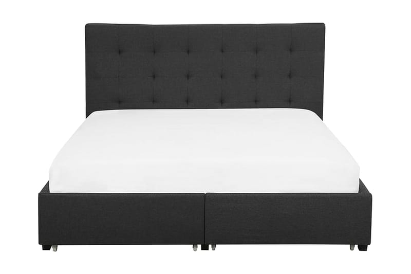 Sandrick kontinentalseng med opbevaring 160x200, Grå