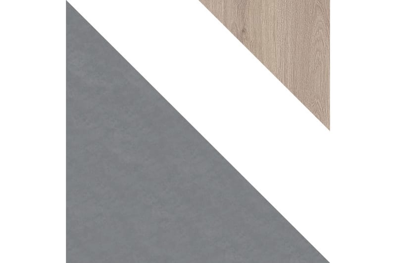 Sigmana seng 124x204 cm - Grå/Hvid/Natur - Seng med opbevaring