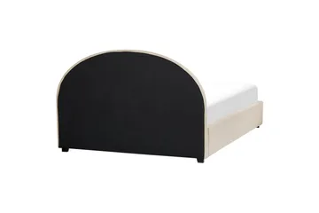 Seng med opbevaring Vaucluse - Beige/Bouclé, Beige/Boucléstof, 160x200 cm - Møbler - Senge - Sengeramme & sengestel