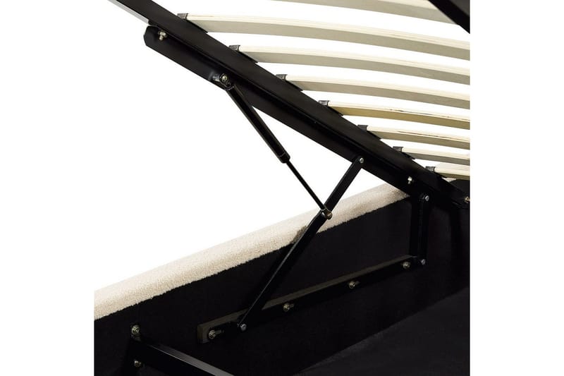 Seng med opbevaring Vaucluse - Beige/Bouclé, Beige/Boucléstof, 160x200 cm - Møbler - Senge - Sengeramme & sengestel