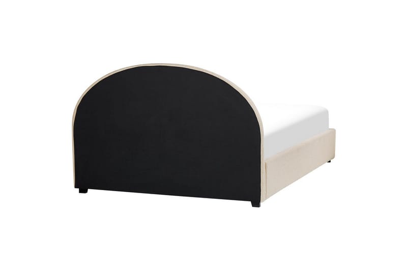 Seng med opbevaring Vaucluse - Beige/Bouclé, Beige/Boucléstof, 180x200 cm - Møbler - Senge - Sengeramme & sengestel