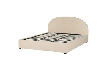 Seng med opbevaring Vaucluse - Beige/Bouclé, Beige/Boucléstof, 180x200 cm - Møbler - Senge - Sengeramme & sengestel