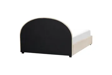 Seng med opbevaring Vaucluse - Beige/Bouclé, Beige/Boucléstof, 180x200 cm - Møbler - Senge - Sengeramme & sengestel
