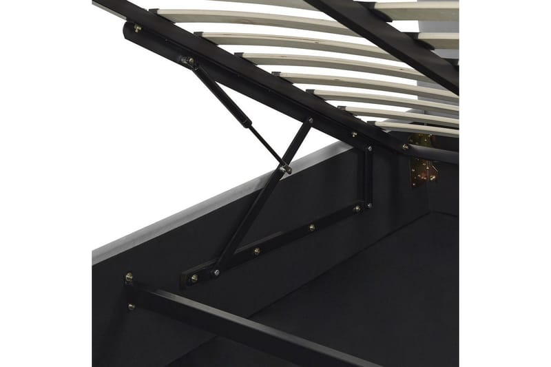 Seng med opbevaring Vaucluse - Lys grå/Velour, Lysegrå/Fløjl, Lysegrå/Velour, 160x200 cm - Møbler - Senge - Sengeramme & sengestel