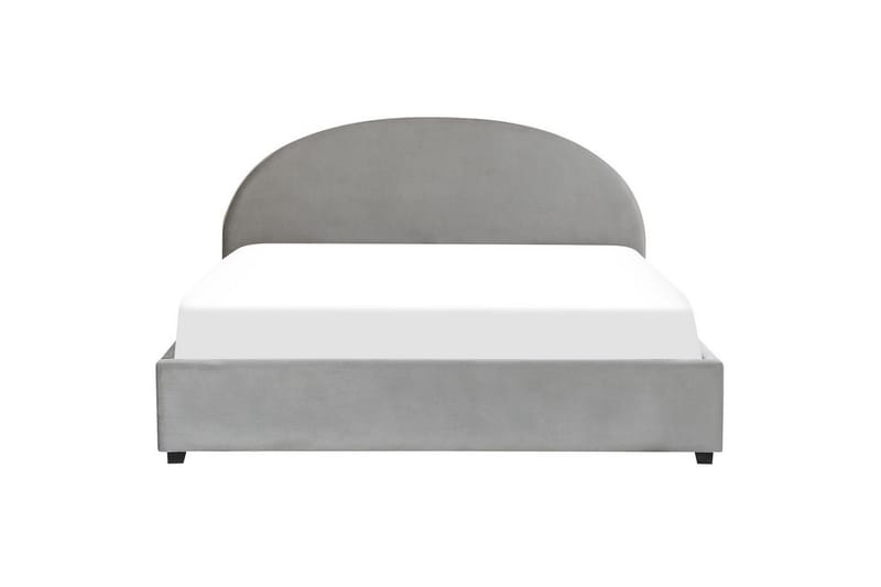 Seng med opbevaring Vaucluse - Lys grå/Velour, Lysegrå/Fløjl, Lysegrå/Velour, 180x200 cm - Møbler - Senge - Sengeramme & sengestel