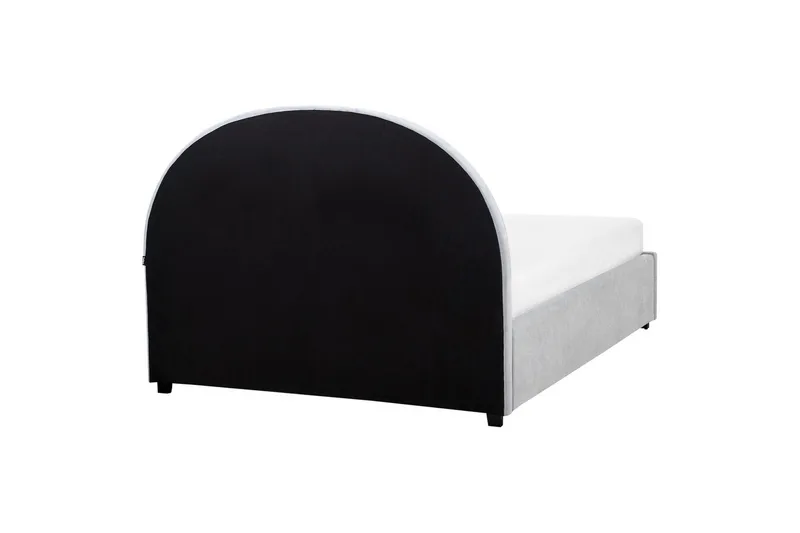 Seng med opbevaring Vaucluse - Lyseblå/polyester, Lyseblå/Polyester, Lys blå/Polyester, 140x200 cm - Møbler - Senge - Sengeramme & sengestel