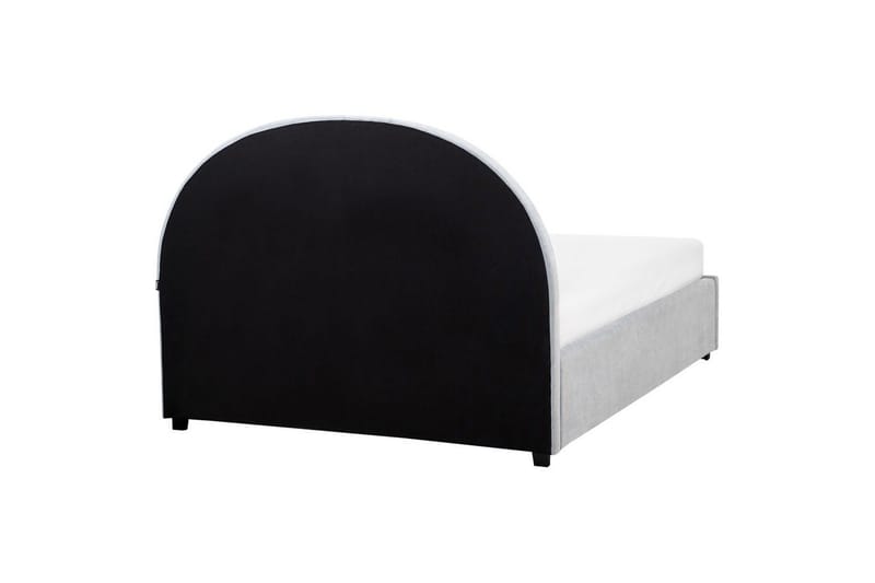 Seng med opbevaring Vaucluse - Lyseblå/polyester, Lyseblå/Polyester, Lys blå/Polyester, 140x200 cm - Møbler - Senge - Sengeramme & sengestel