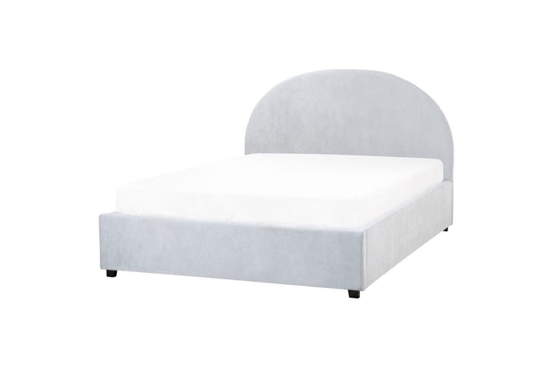 Seng med opbevaring Vaucluse - Lyseblå/polyester, Lyseblå/Polyester, Lys blå/Polyester, 140x200 cm - Møbler - Senge - Sengeramme & sengestel