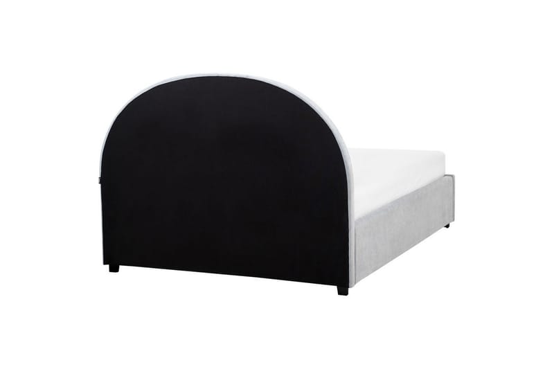 Seng med opbevaring Vaucluse - Lyseblå/polyester, Lyseblå/Polyester, Lys blå/Polyester, 140x200 cm - Møbler - Senge - Sengeramme & sengestel