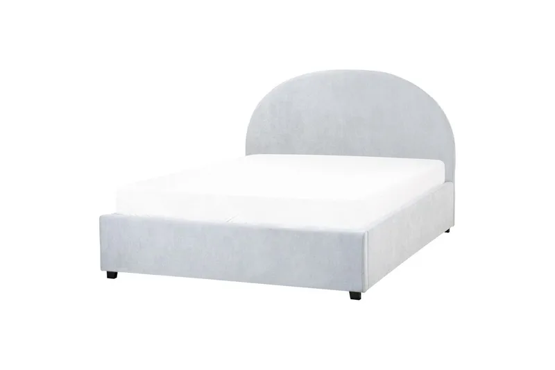 Seng med opbevaring Vaucluse - Lyseblå/polyester, Lyseblå/Polyester, Lys blå/Polyester, 140x200 cm - Møbler - Senge - Sengeramme & sengestel