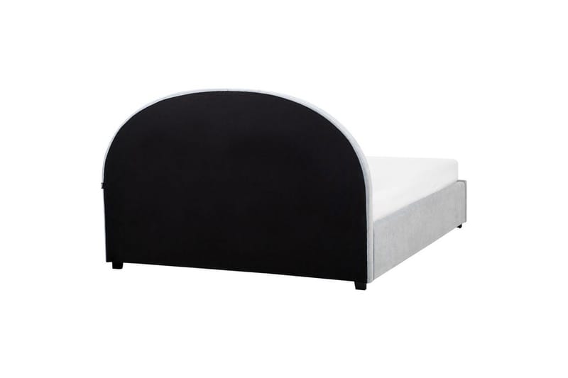 Seng med opbevaring Vaucluse - Lyseblå/polyester, Lyseblå/Polyester, Lys blå/Polyester, 160x200 cm - Møbler - Senge - Sengeramme & sengestel