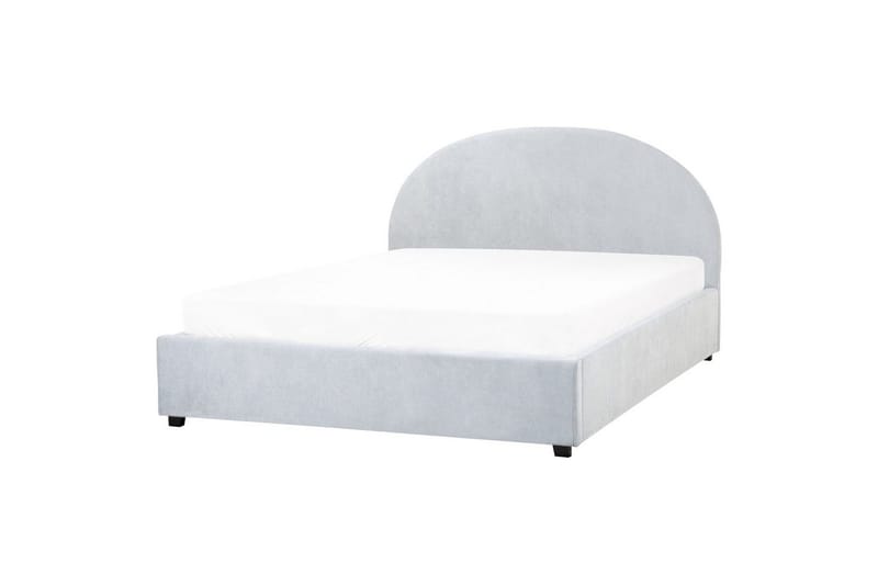 Seng med opbevaring Vaucluse - Lyseblå/polyester, Lyseblå/Polyester, Lys blå/Polyester, 160x200 cm - Møbler - Senge - Sengeramme & sengestel