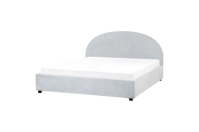 Seng med opbevaring Vaucluse - Lyseblå/polyester, Lyseblå/Polyester, Lys blå/Polyester, 180x200 cm - Møbler - Senge - Sengeramme & sengestel