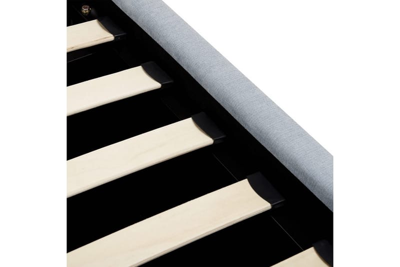 Seng med opbevaring Vaucluse - Lyseblå/polyester, Lyseblå/Polyester, Lys blå/Polyester, 180x200 cm - Møbler - Senge - Sengeramme & sengestel