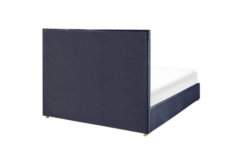 Seng med opbevaring Vernoyes - Sort, guld, 160x200 cm - Møbler - Senge - Sengeramme & sengestel