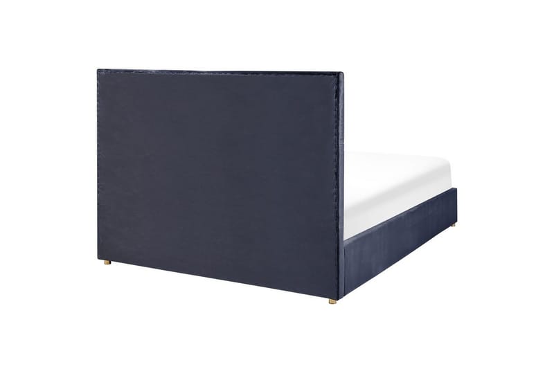 Seng med opbevaring Vernoyes - Sort, guld, 180x200 cm - Møbler - Senge - Sengeramme & sengestel