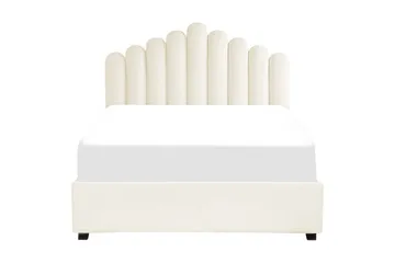 Seng med opbevaring Vincennes - Hvid, Sort, 140x200 cm - Møbler - Senge - Sengeramme & sengestel