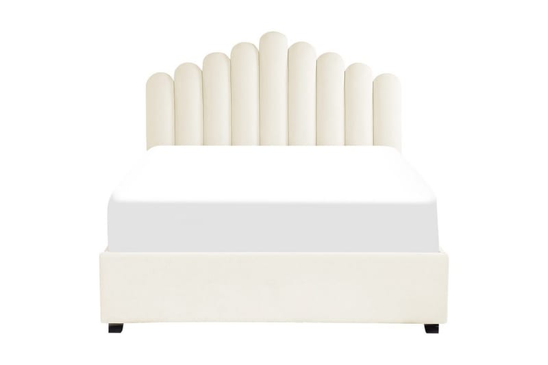 Seng med opbevaring Vincennes - Hvid, Sort, 140x200 cm - Møbler - Senge - Sengeramme & sengestel