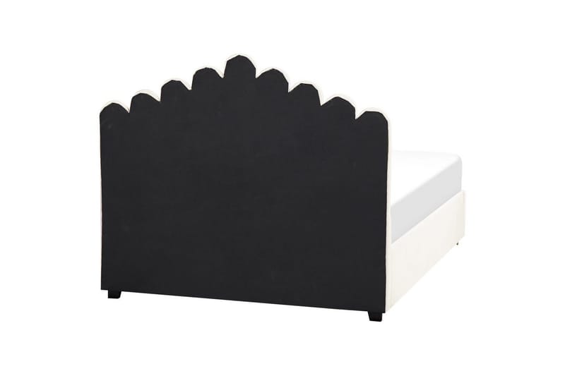 Seng med opbevaring Vincennes - Hvid, Sort, 140x200 cm - Møbler - Senge - Sengeramme & sengestel