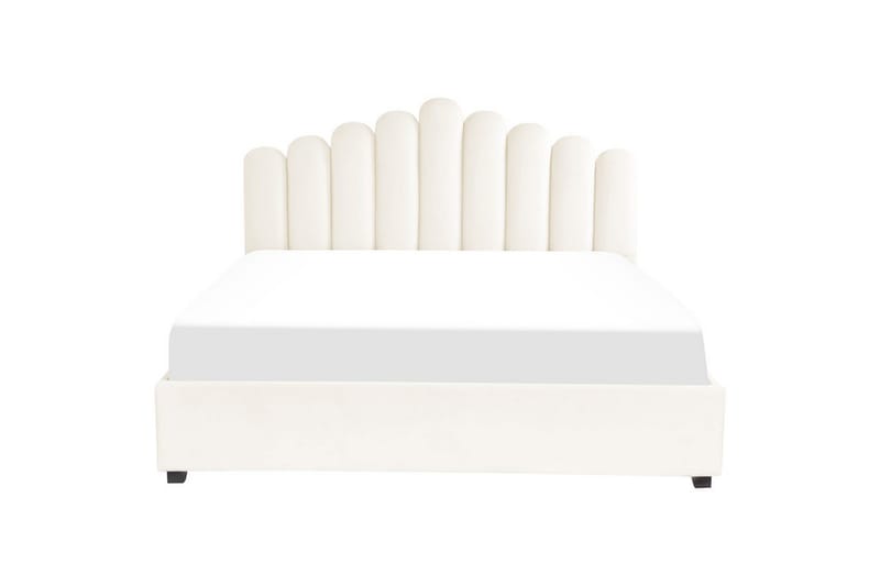 Seng med opbevaring Vincennes - Hvid, Sort, 180x200 cm - Møbler - Senge - Sengeramme & sengestel