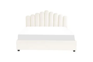Seng med opbevaring Vincennes - Hvid, Sort, 180x200 cm - Møbler - Senge - Sengeramme & sengestel