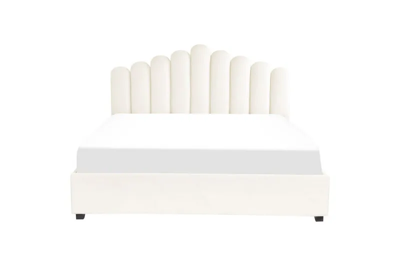 Seng med opbevaring Vincennes - Hvid, Sort, 180x200 cm - Møbler - Senge - Sengeramme & sengestel