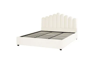 Seng med opbevaring Vincennes - Hvid, Sort, 180x200 cm - Møbler - Senge - Sengeramme & sengestel