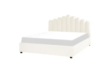 Seng med opbevaring Vincennes - Hvid, Sort, 180x200 cm - Møbler - Senge - Sengeramme & sengestel