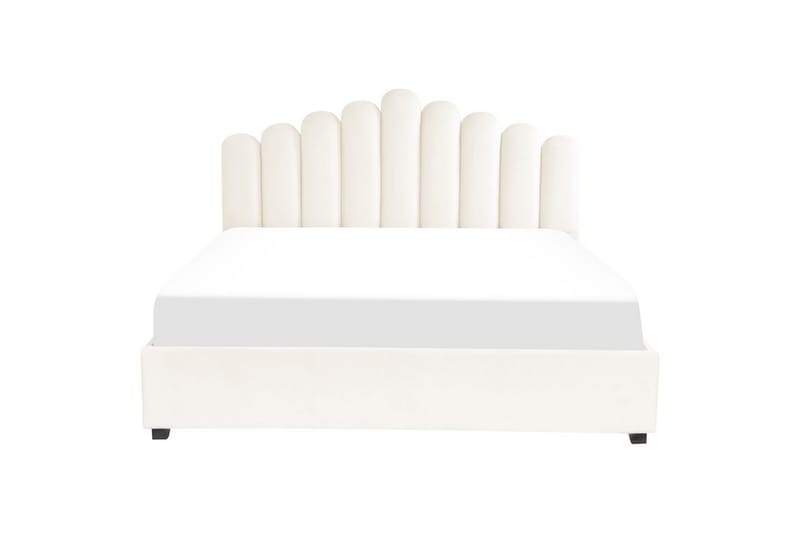 Seng med opbevaring Vincennes - Hvid, Sort, 180x200 cm - Møbler - Senge - Sengeramme & sengestel