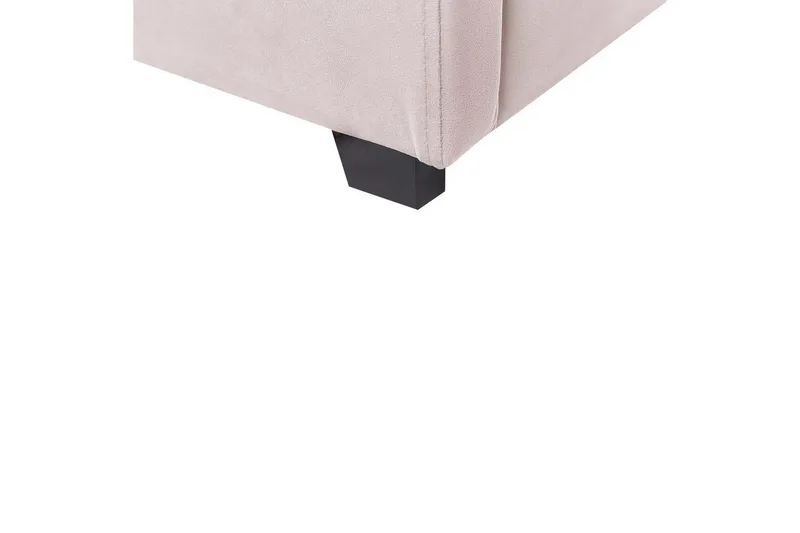 Seng med opbevaring Vincennes - Rosa, Sort, 140x200 cm - Møbler - Senge - Sengeramme & sengestel