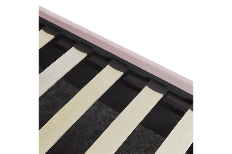 Seng med opbevaring Vincennes - Rosa, Sort, 140x200 cm - Møbler - Senge - Sengeramme & sengestel