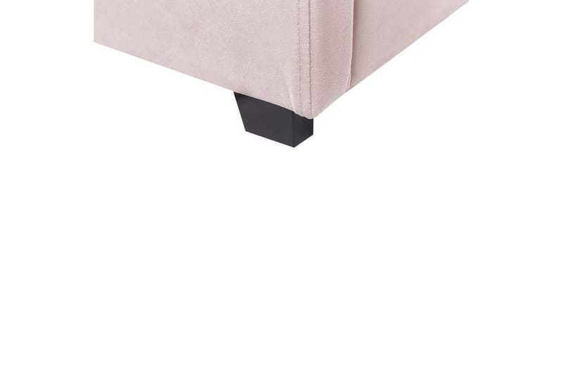 Seng med opbevaring Vincennes - Rosa, Sort, 160x200 cm - Møbler - Senge - Sengeramme & sengestel