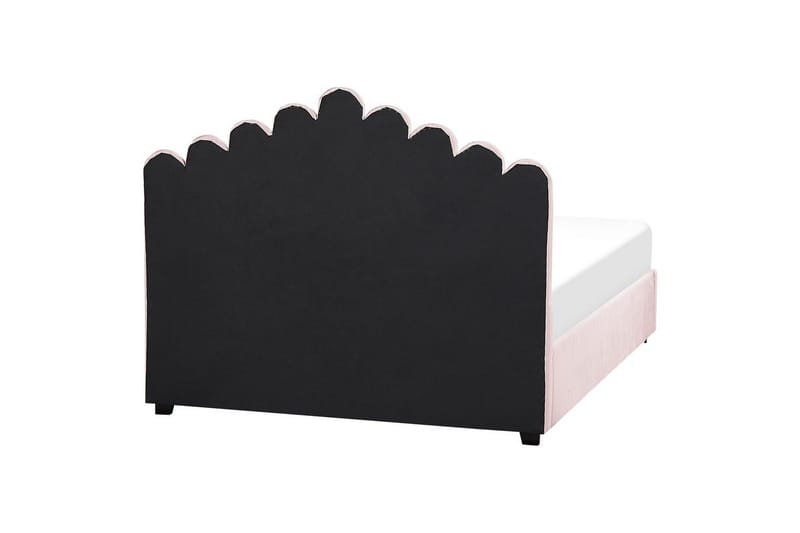 Seng med opbevaring Vincennes - Rosa, Sort, 160x200 cm - Møbler - Senge - Sengeramme & sengestel