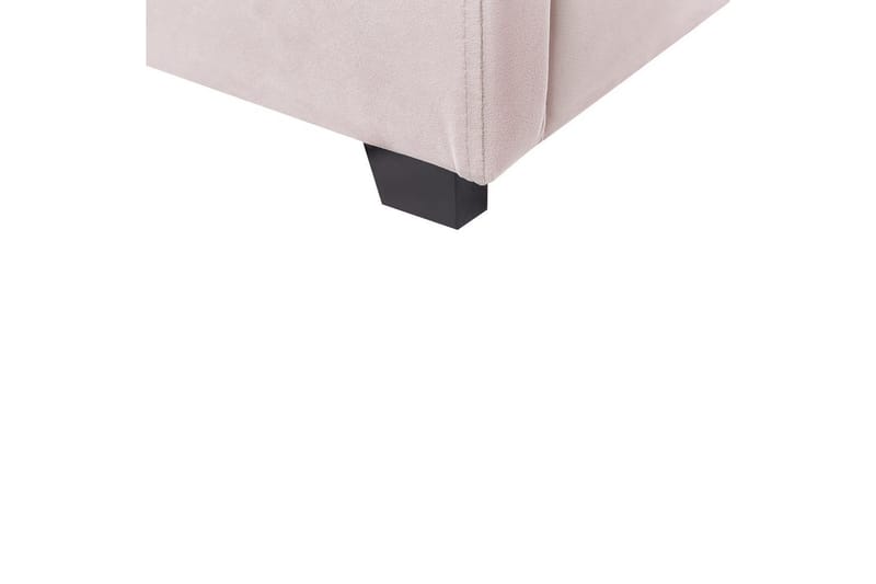 Seng med opbevaring Vincennes - Rosa, Sort, 160x200 cm - Møbler - Senge - Sengeramme & sengestel