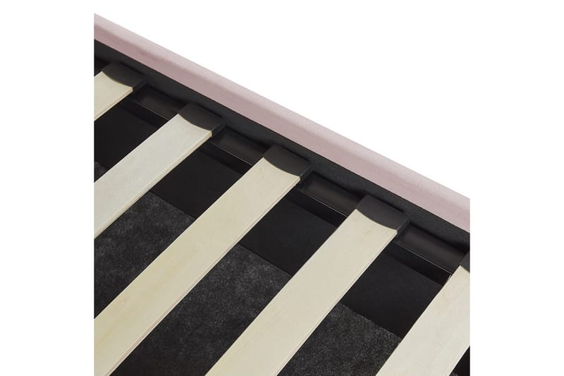 Seng med opbevaring Vincennes - Rosa, Sort, 160x200 cm - Møbler - Senge - Sengeramme & sengestel