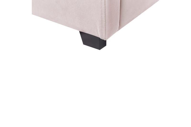 Seng med opbevaring Vincennes - Rosa, Sort, 180x200 cm - Møbler - Senge - Sengeramme & sengestel
