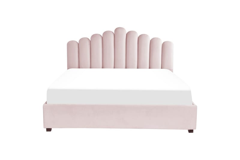 Seng med opbevaring Vincennes - Rosa, Sort, 180x200 cm - Møbler - Senge - Sengeramme & sengestel